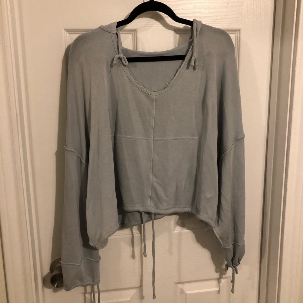 Free People loose comfy tie sweatshirt